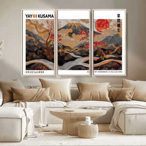 Modern Japanese Wall Art Canvas Print – Framed Abstract