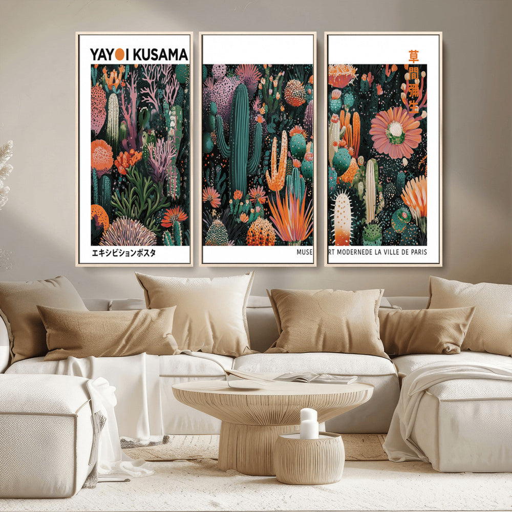 Modern Japanese Wall Art Canvas Print – Framed Abstract