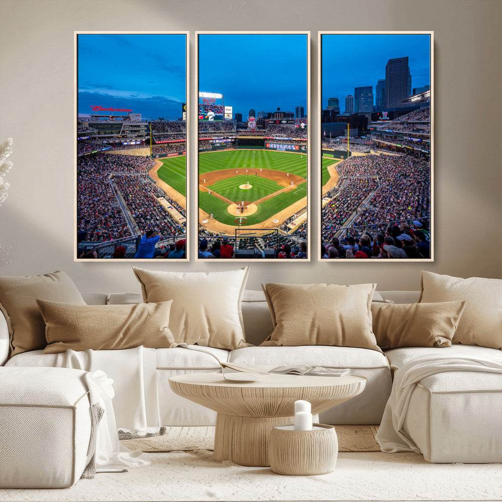 Target Field Stadium Wall Art Canvas Print – Minnesota Twins
