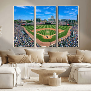 Wrigley Field Baseball Stadium Canvas Wall Art – Packed