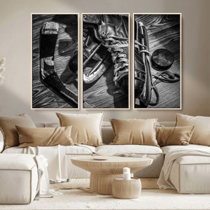 Old Pair of Mens Skates Wall Art Canvas, Men Skates Wall Art