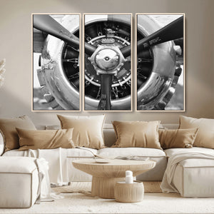 Vintage Airplane Wall Art Canvas Print