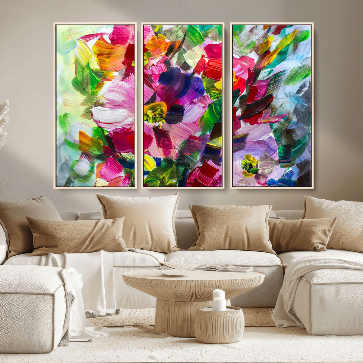Oil Flower Abstract Canvas Print