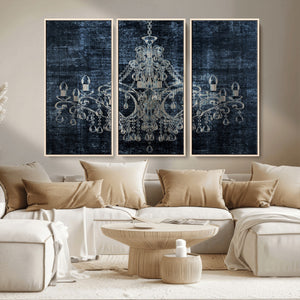 Dark Chandelier Wall Art Canvas Print