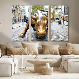 Charging Bull Wall Art Canvas Print