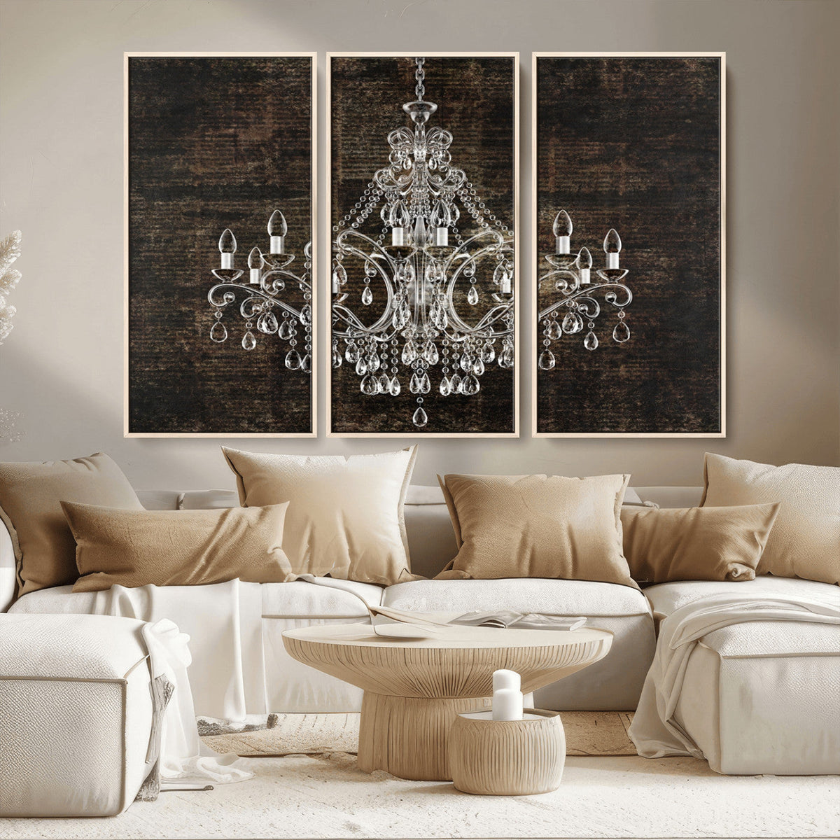 Rustic Chandelier Canvas Print