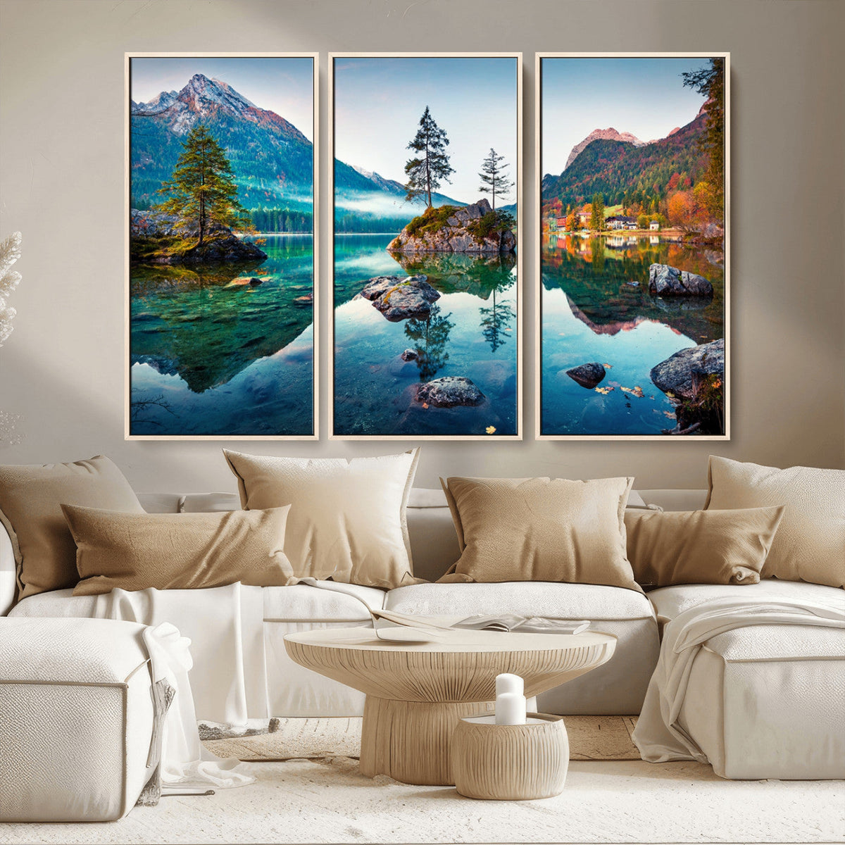 Crystal Clear Lake Wall Art | Mountains Wall Art Canvas | 3