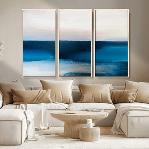 Dark Blue Abstract Wall Art Canvas Print