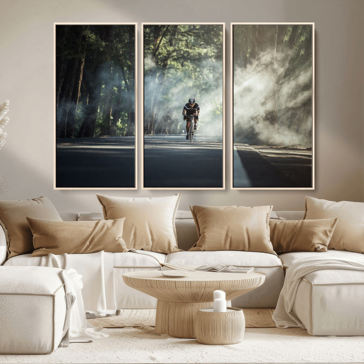 Cycling Road Bike in the Morning, Cycling Road Bike Canvas
