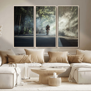 Cycling Road Bike in the Morning, Cycling Road Bike Canvas
