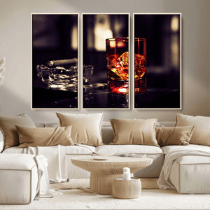 Whiskey and Cigar Canvas – Luxurious Wall Art for Home or