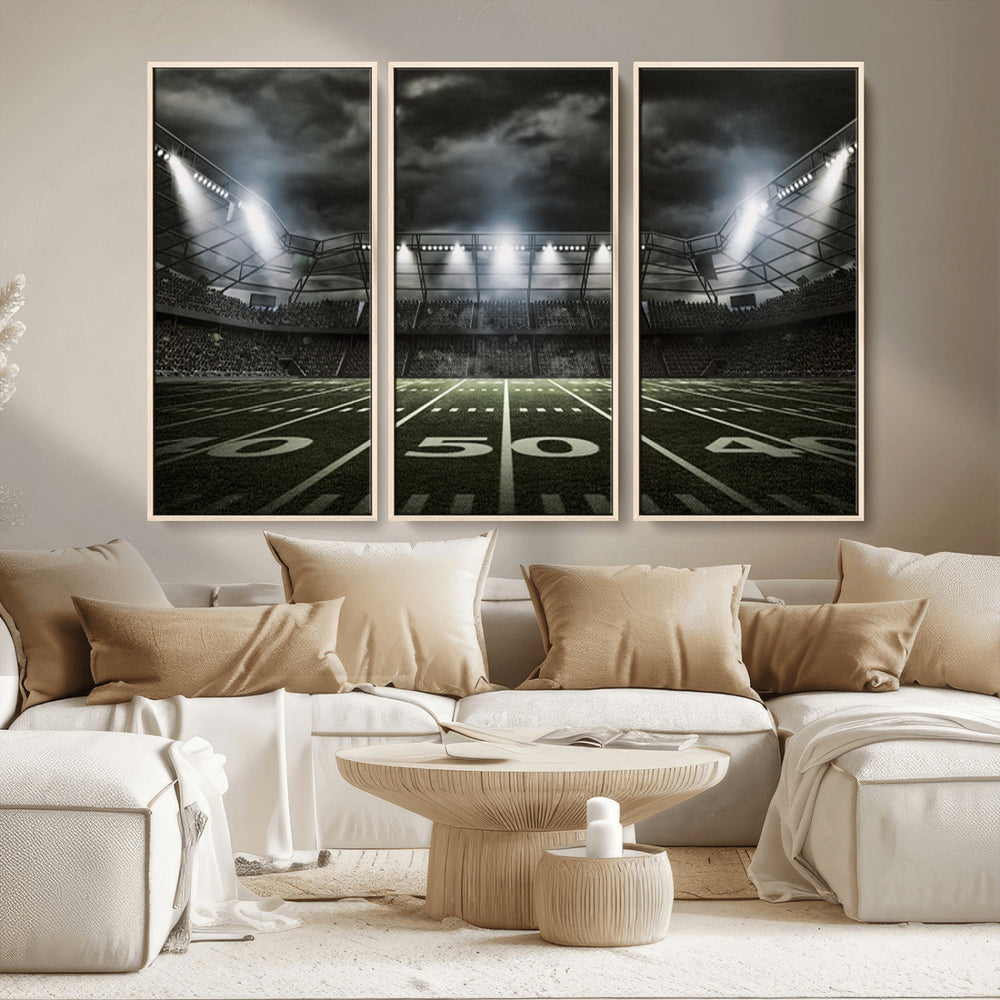 American Football Stadium Wall Art Canvas Print, Stadium