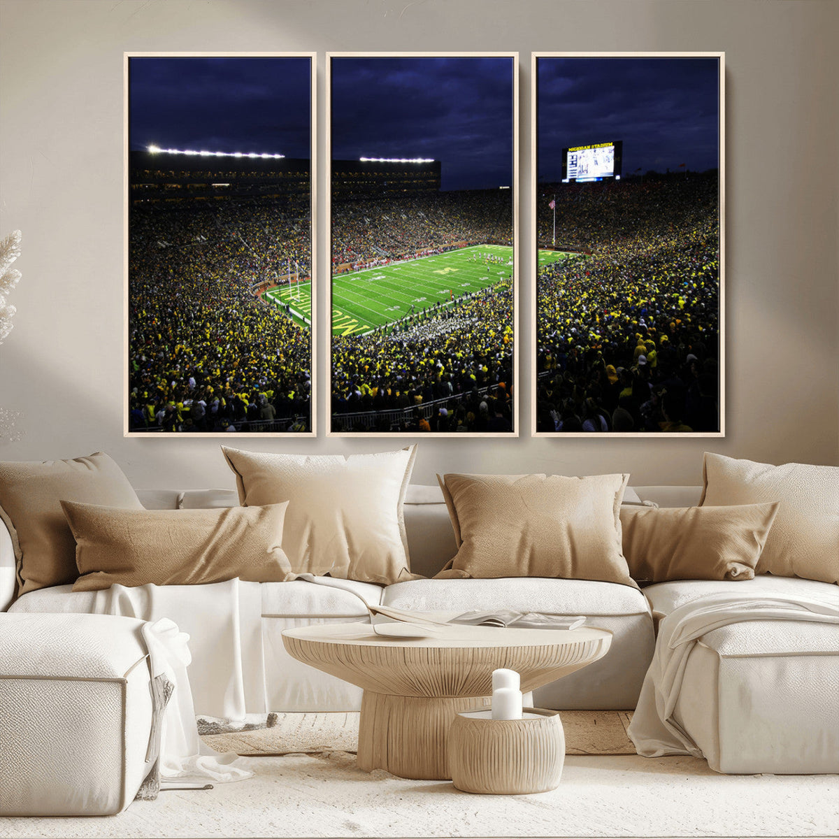 Michigan Wolverines Football Canvas Wall Decor, Football