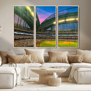Milwaukee Brewers Baseball Team Print Canvas- American
