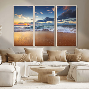 Beach Canvas Wall Art - Coastal Seascape Print for Living