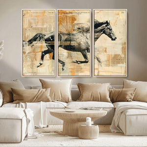 Chines Style Running Horse Western Wall Art | Farmhouse Wall