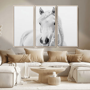 Majestic White Horse Wall Art | Ready to Hang and Framed |