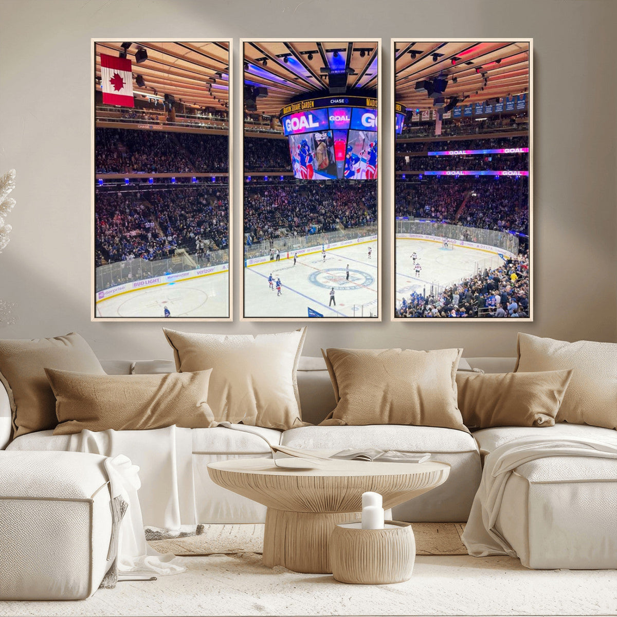 Madison New York Rangers Hockey Stadium Wall Art Canvas