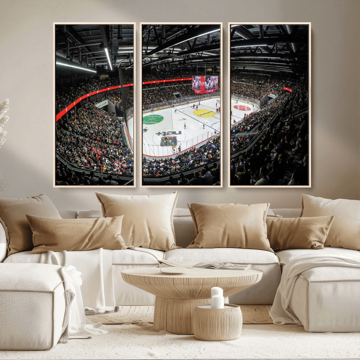 Vaudoise Lausanne Ice Hockey Arena Stadium Wall Art Canvas,