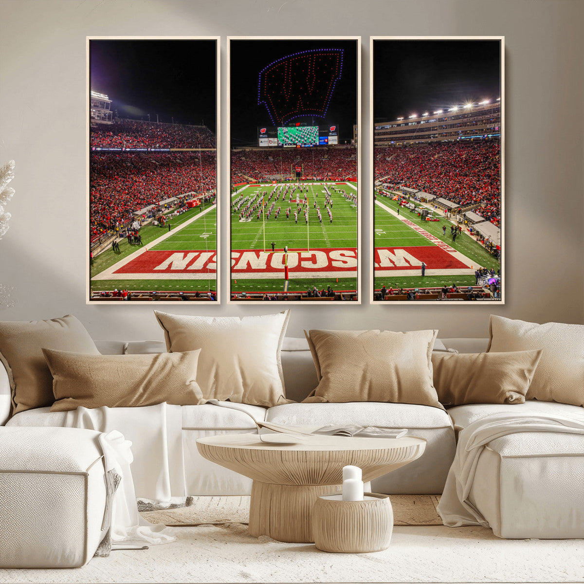Wisconsin Badgers Football Team Print Canvas- Madison Camp
