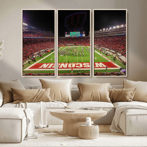 Wisconsin Badgers Football Team Print Canvas- Madison Camp