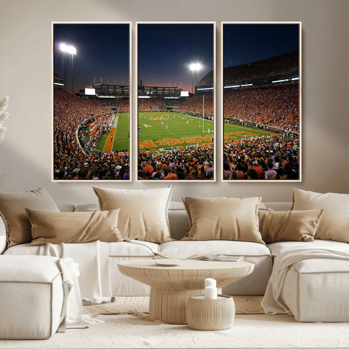 Clemson University Tigers Art Print, Football Team Print -
