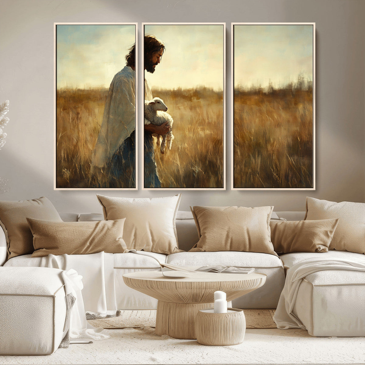 Jesus the Good Shepherd Wall Art Canvas Print -