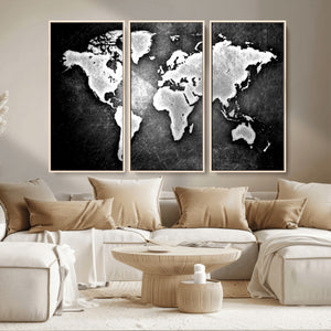 World Map Wall Art Canvas Print – Framed Wall Art for