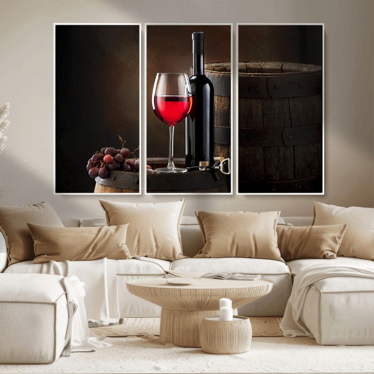 Red Wine and Bottle Canvas Print