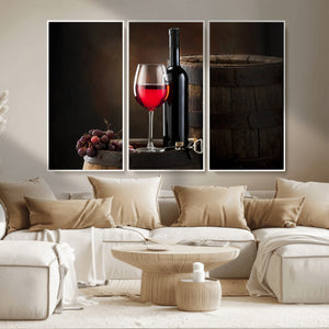 Red Wine and Bottle Canvas Print