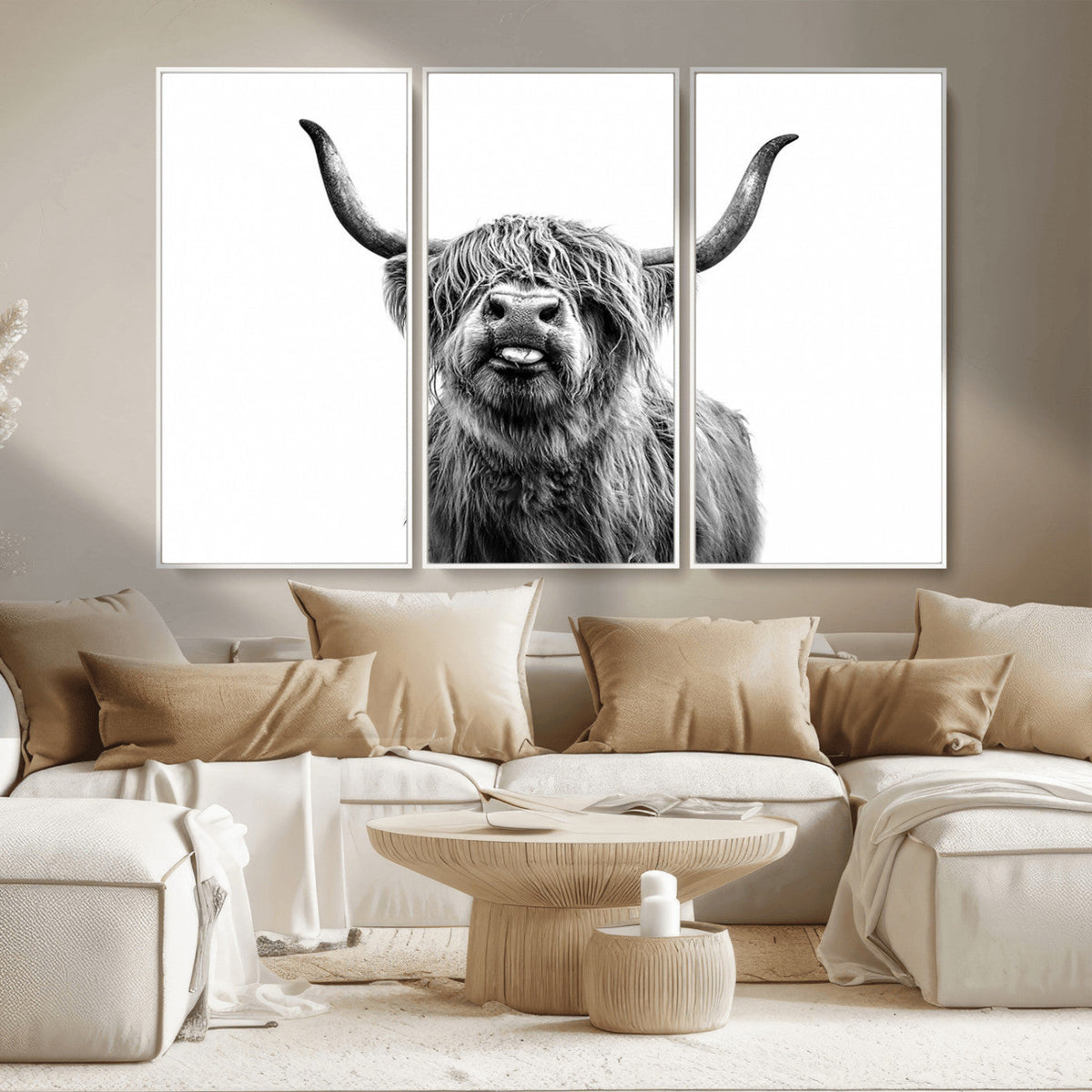 Fanny Scottish Highland Cow Cattle Art Print Farmhouse Wall