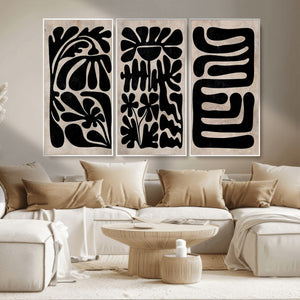 Canvas Print Wall Art Abstract Art Boho, Framed Boho Art
