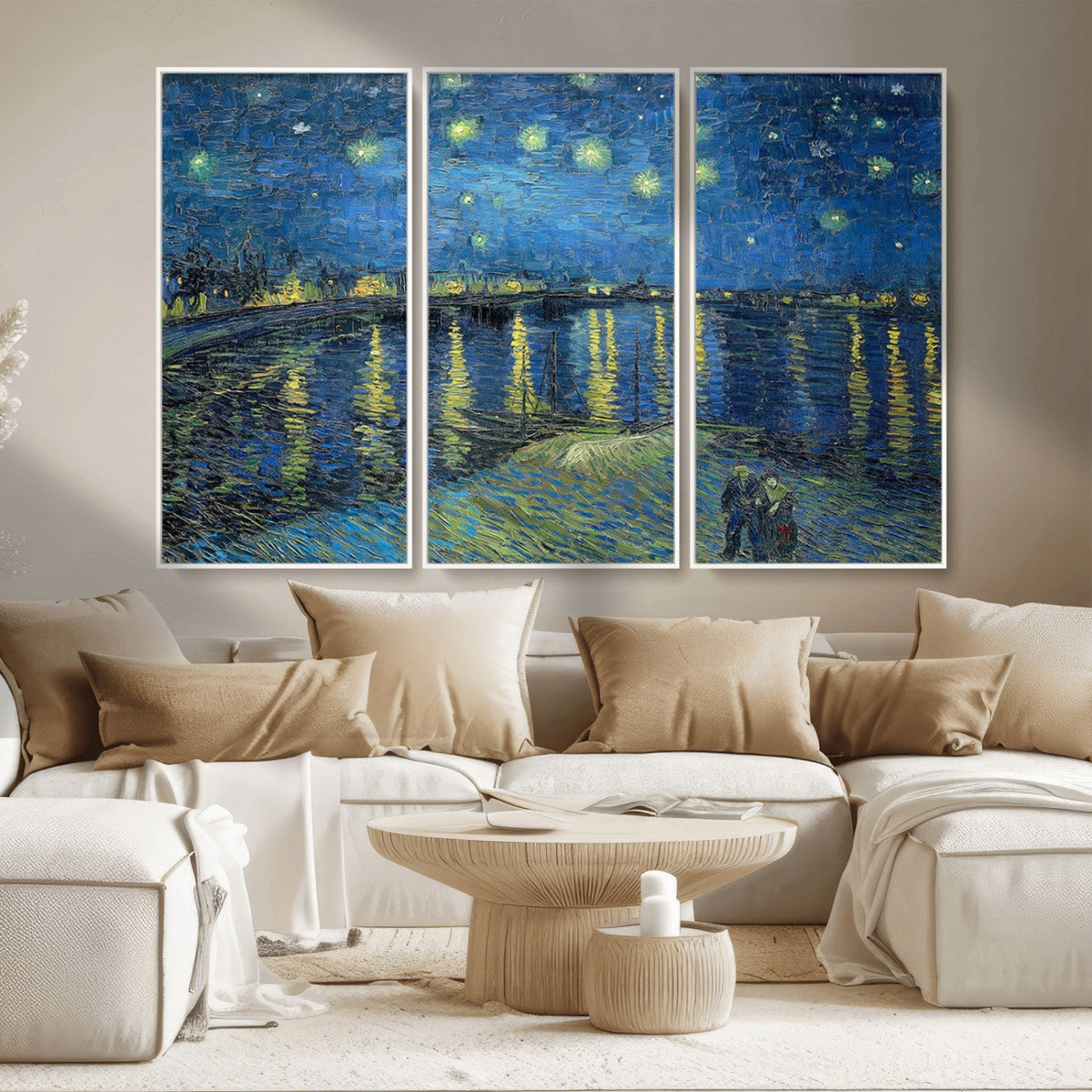 Vincent van Gogh Starry Night over the Rhone Abstract Wall