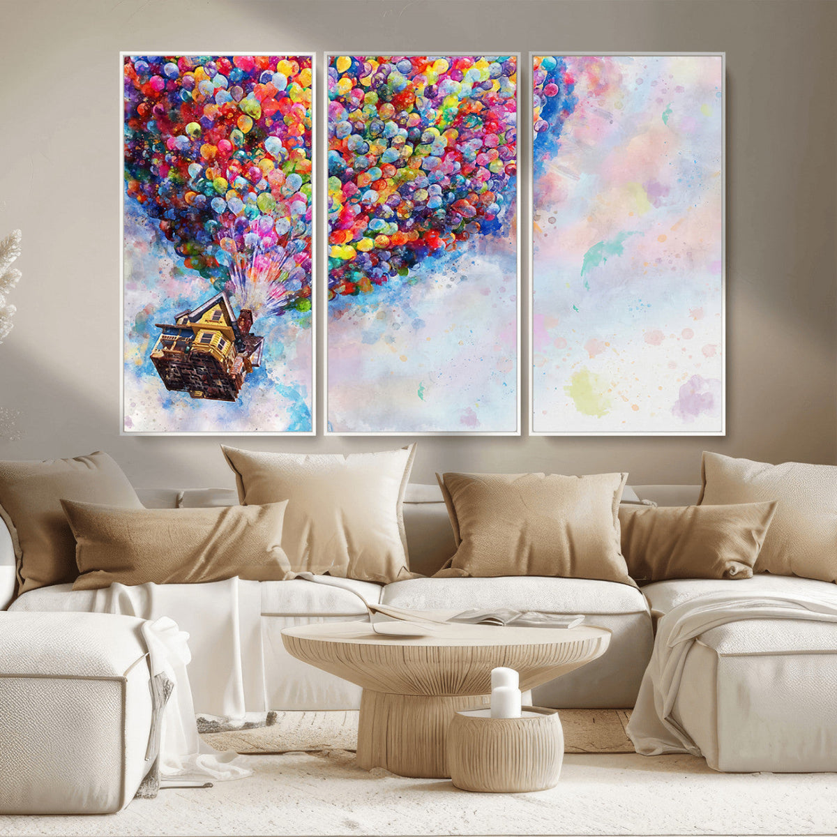 Don't Look Up Movie Canvas Wall Art - Vibrant Floating House