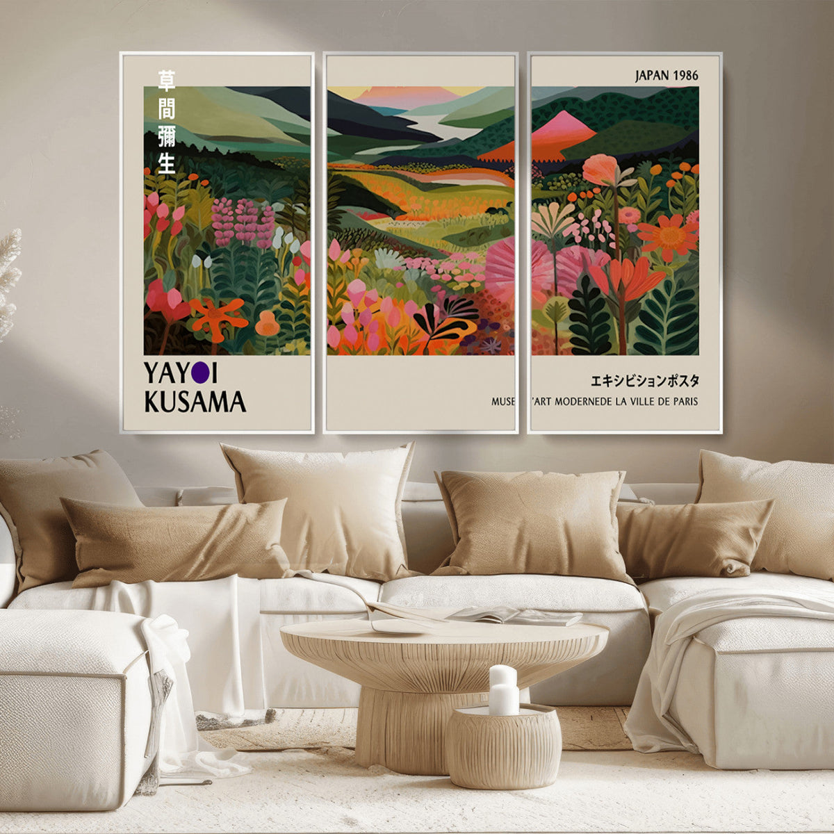 Yayoi Kusama Japan 1986 Wall Art Canvas Print – Vibrant