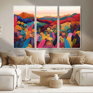 YAYOI KUSAMA Abstract Print - Landscape Canvas Wall Art