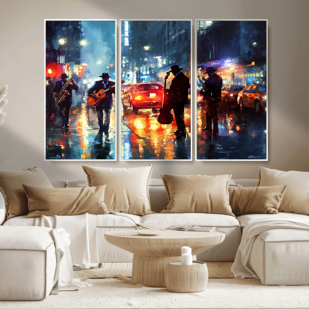 African American Jazz Canvas Wall Art Print – Abstract Music