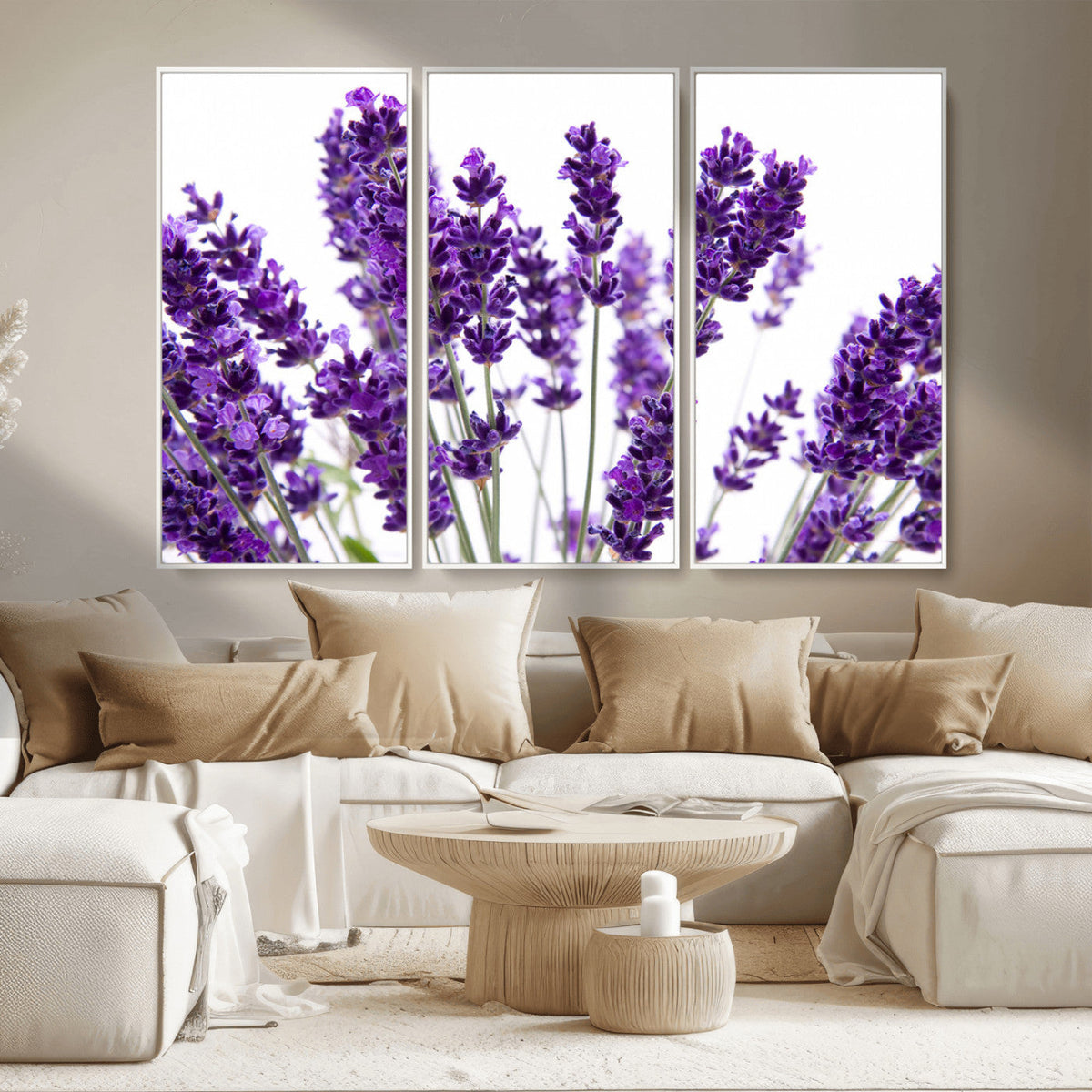 Lavender Flower Wall Art Canvas Print