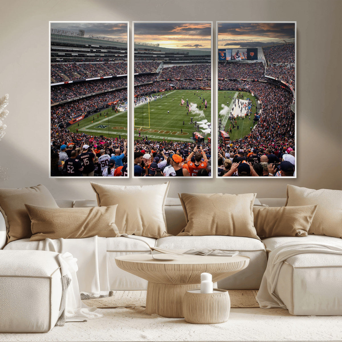 Chicago Bears Soldiers Field Wall Art Canvas Print – Framed