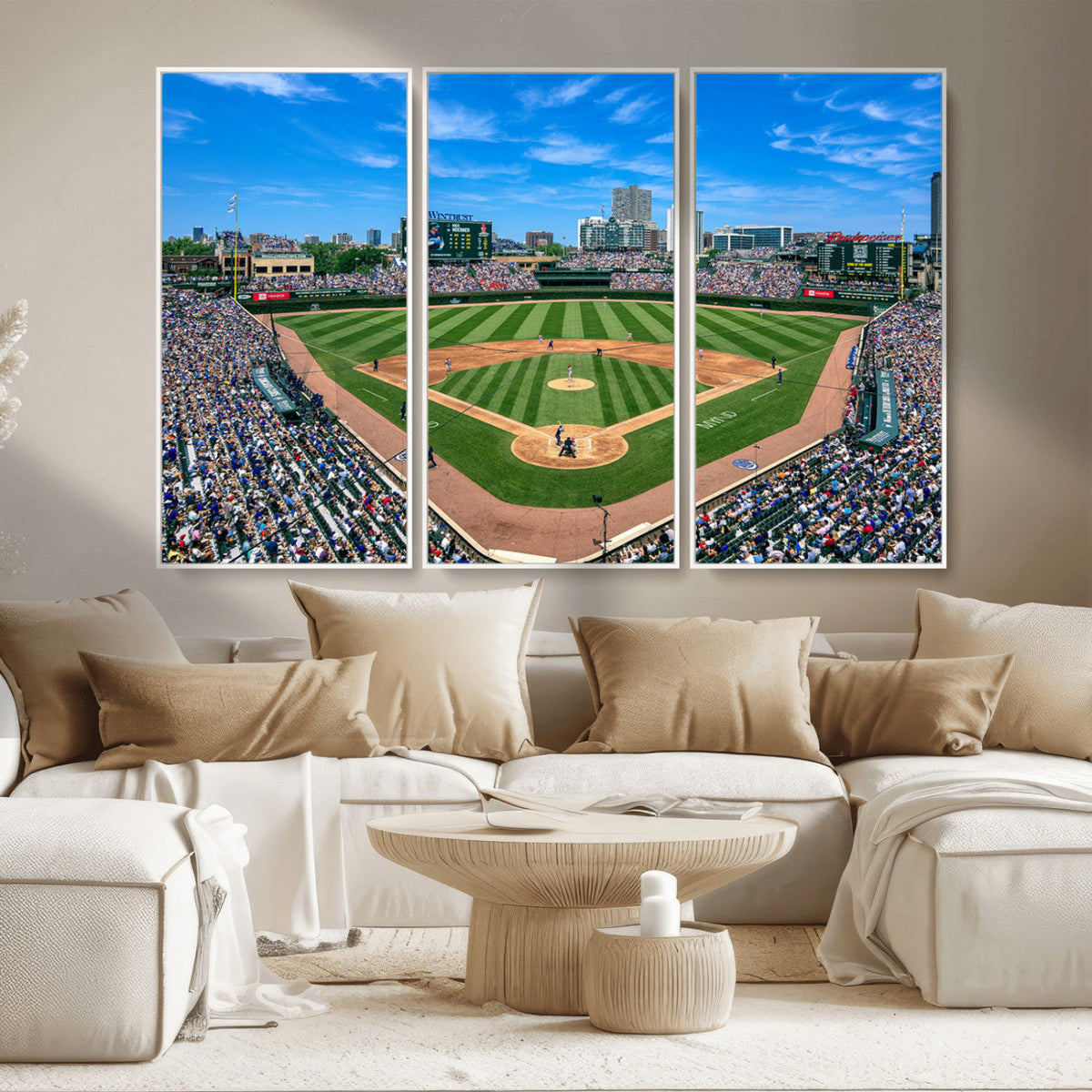 Wrigley Field Baseball Stadium Canvas Wall Art – Packed