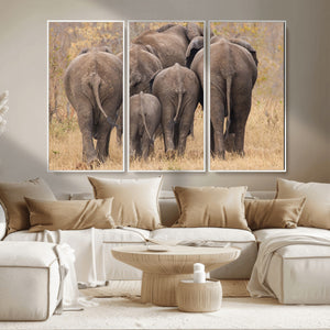 Wild Elephant Wall Art Canvas Print