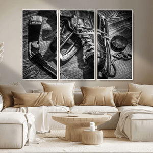 Old Pair of Mens Skates Wall Art Canvas, Men Skates Wall Art