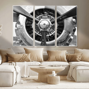 Vintage Airplane Wall Art Canvas Print