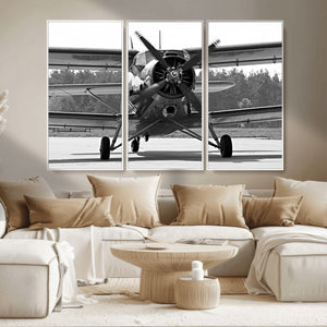 Wall Art Old War Plane Canvas Print