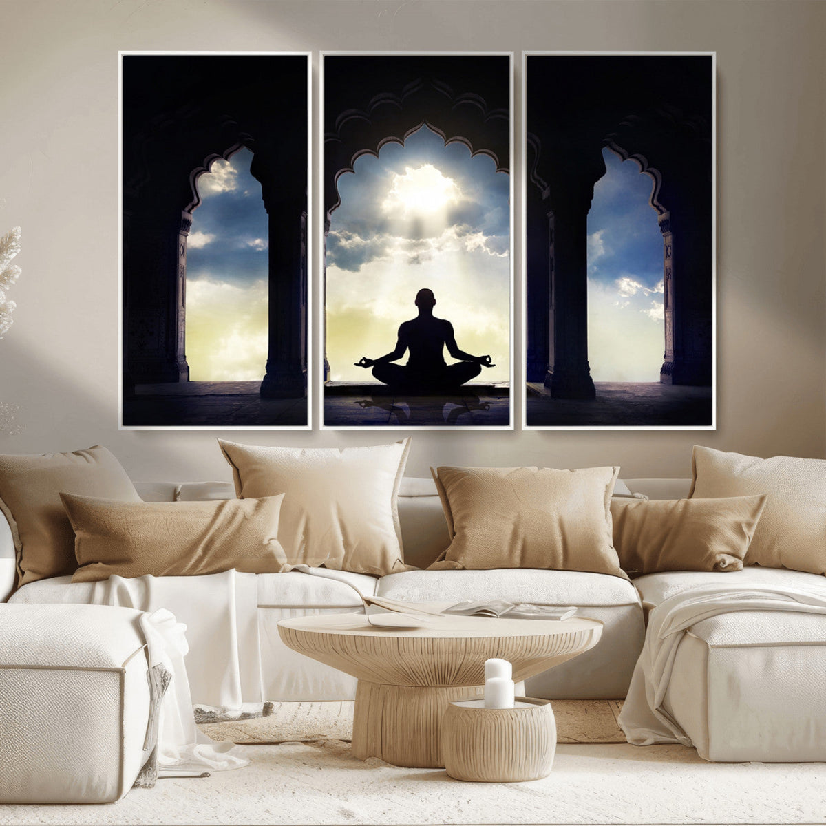 Women and Yoga Wall Art Canvas Print