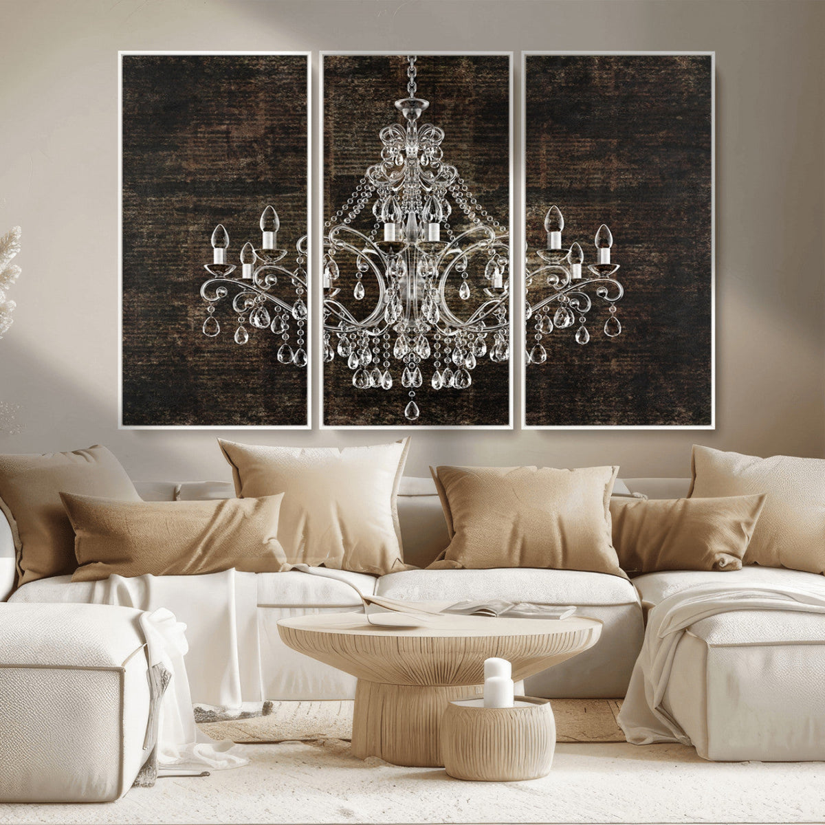 Rustic Chandelier Canvas Print