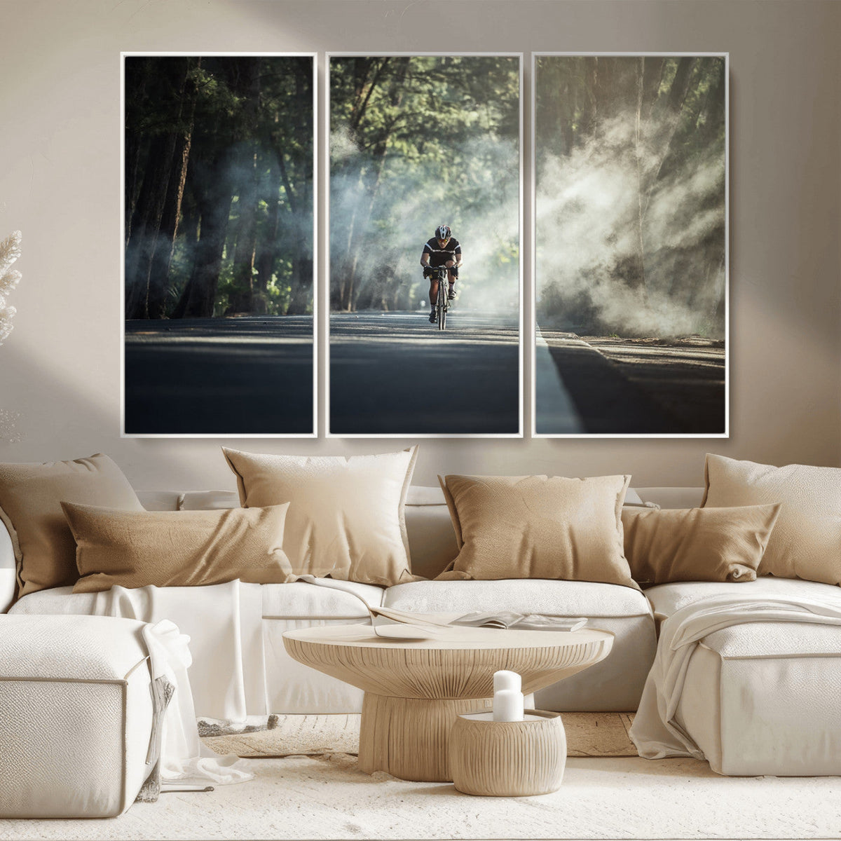 Cycling Road Bike in the Morning, Cycling Road Bike Canvas