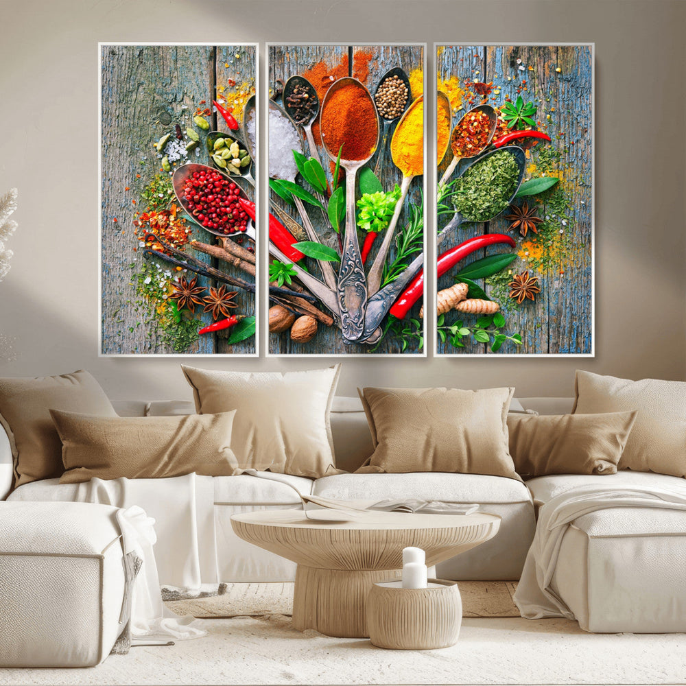 Spoonful of Spices Cooking Wall Art Canvas Print - Vibrant