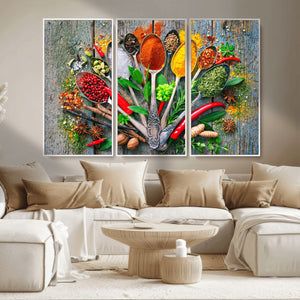 Spoonful of Spices Cooking Wall Art Canvas Print - Vibrant