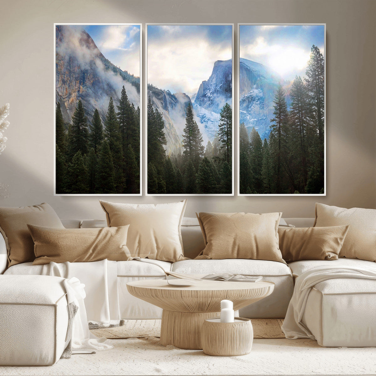 Half Dome Yosemite Calinia Wall Art Canvas Print El Capitan